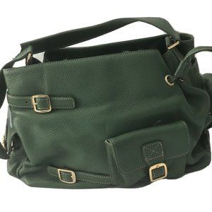 Vintage Maxx New York Leather Bag, Deep Green, New